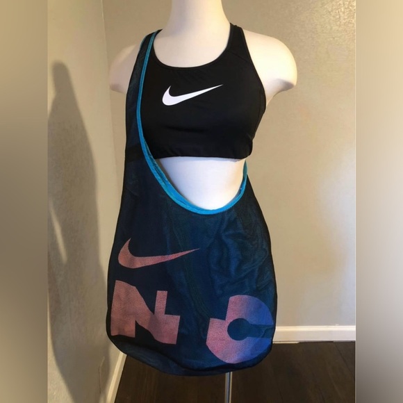 Nike black Blue and Pink Mesh Bag - Picture 1 of 1